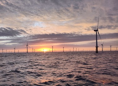 Sunrise At The Belgium Offshore Wind Farms