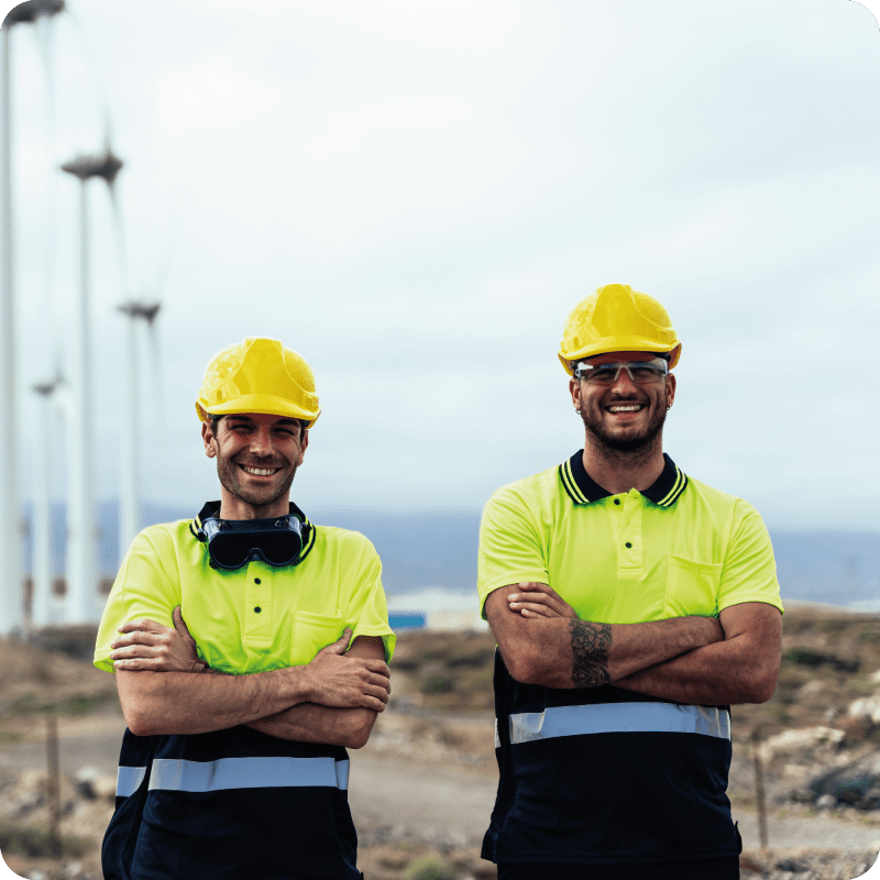 ersg Wind Farm workers on site 