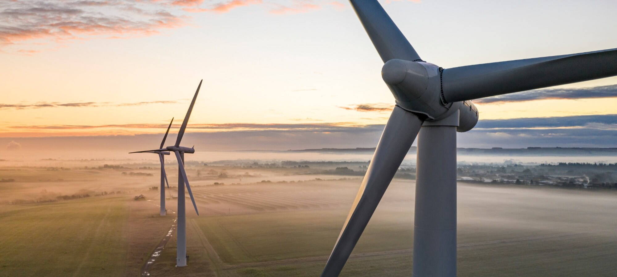 wind farm in cloudy scenery ersg